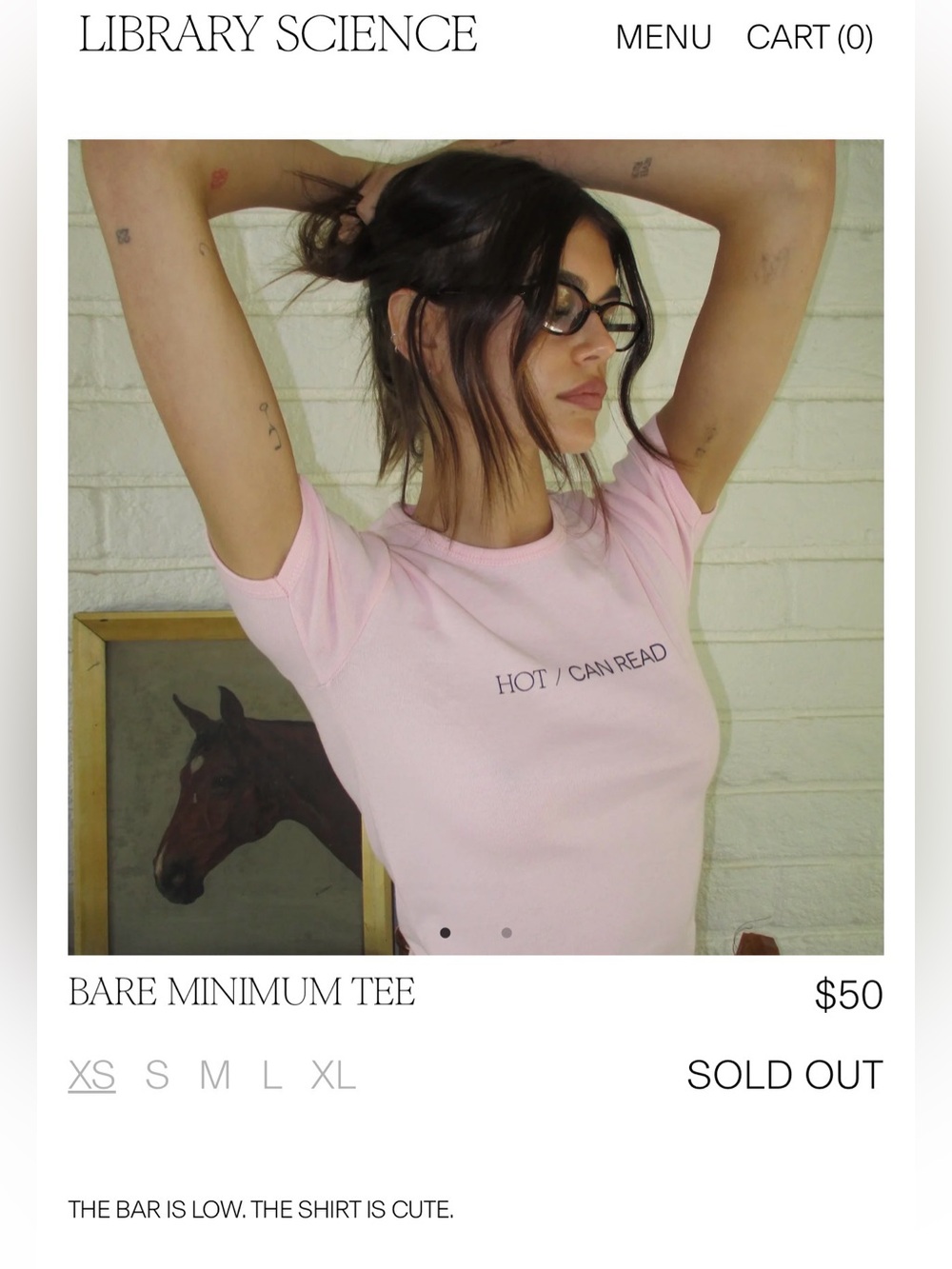 Library Science Bare Minimum Tee - Pink